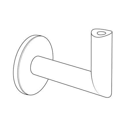 Leuninghouder - RAL kleur naar wens - type 3 luxe - rond - voor een ronde trapleuning - poedercoating in iedere RAL kleur