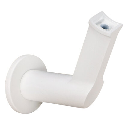 Trapleuning wit - rond - met leuninghouders type 17 - op maat - witte poedercoating - RAL 9016, 9010 of 9001