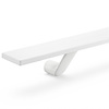 Trapleuning wit - rechthoekig (50x10 mm) - met leuninghouders type 7 - op maat - witte poedercoating - RAL 9016, 9010 of 9001 Trapleuning wit - rechthoekig (50x10 mm) - met leuninghouders type 7 - op maat - witte poedercoating - RAL 9016, 9010 of 9001