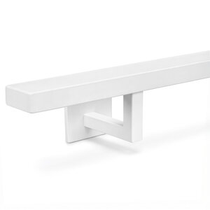 Trapleuning wit - rechthoekig (40x20 mm) - met houders type 11