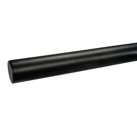 Trapleuning zwart - rond smal - op maat - voor buiten - zwarte poedercoating - RAL 9005