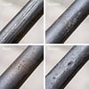 Smeedijzeren trapleuning - rond (20 mm) massief - met gelaste ronde houders - op maat - ruw staal (transparant gecoat) Smeedijzeren trapleuning - rond (20 mm) massief - met gelaste ronde houders - op maat - ruw staal (transparant gecoat)