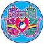 Raamsticker Genezende Handen Mandala -14 cm