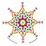 Raamsticker Ohm Bloem mandala - 10.5 cm