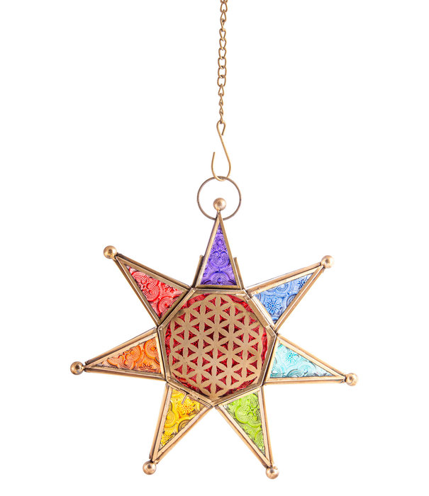 Oriental Light Chakra Star with chain