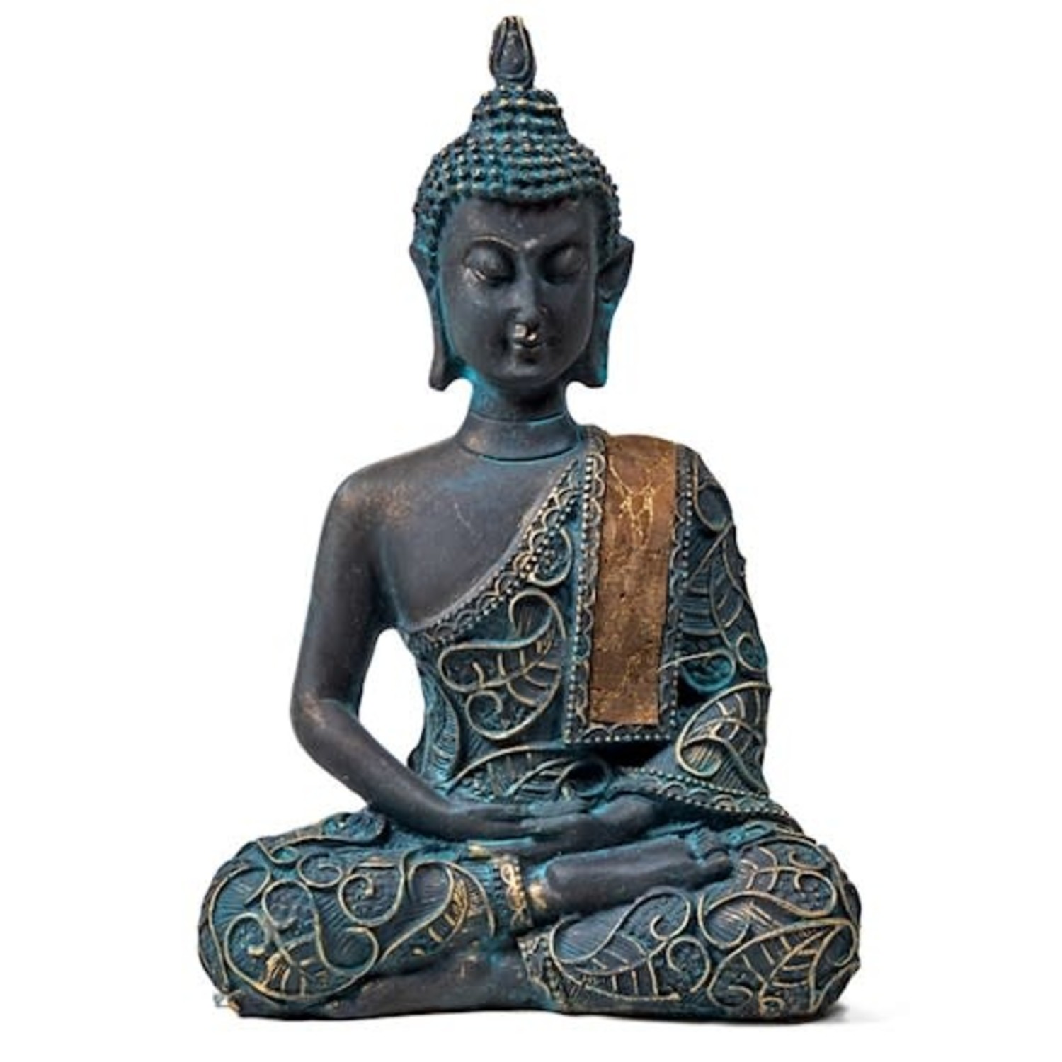 Hoe dan ook hoe Inconsistent Boeddha in Meditatie antieke finish Thailand