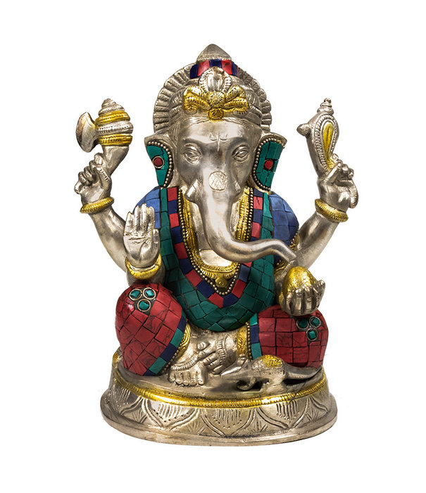 Ganesha beeld met mozaïek decoratie