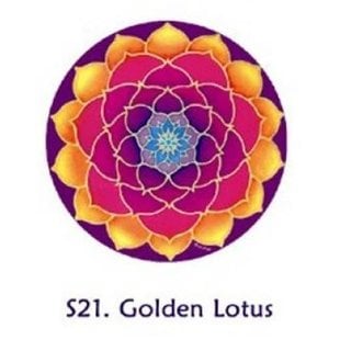 Raamsticker Gouden Lotus - 10.5 cm