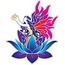 Raamsticker Lotus elf - 14 cm