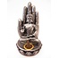 Wierookhouder Boeddha met hand zilver middel