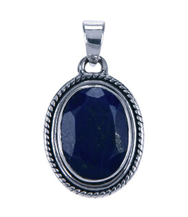 Zilveren hanger Lapis Lazuli