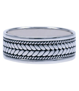 Zilveren Heren ring band