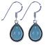 Zilveren oorbellen Aqua Chalcedoon