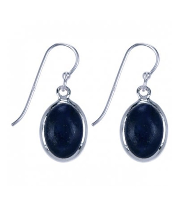 Zilveren oorbellen Lapis Lazuli