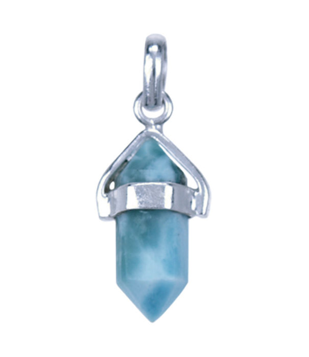 Zilveren hanger Larimar