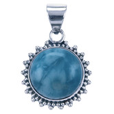 Zilveren hanger Larimar