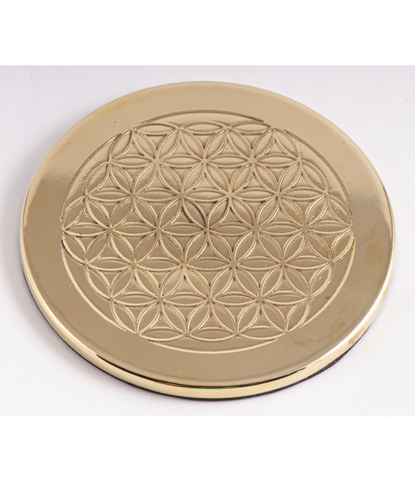 Onderzetter Flower of Life Messing