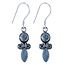 Zilveren oorbellen Aqua Chalcedoon