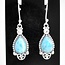Zilveren oorbellen Larimar