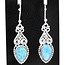 Zilveren oorbellen Larimar