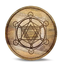 Mango Wood Crystal Grid Tray Metatron 30 cm