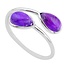 Zilveren ring Amethist - 17,75