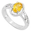 Zilveren ring Citrien - 17,3
