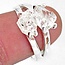 Zilveren ring Herkimer Diamant - 17,5