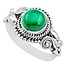 Zilveren ring Malachiet - 16,4