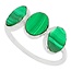 Zilveren ring Malachiet - 17,5