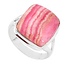 Zilveren ring Rhodochrosiet