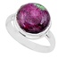 Zilveren ring Robijn met Zoisiet - 17,6