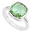 Zilveren ring Groene Amethist