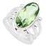 Zilveren ring Groene Amethist