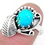 Zilveren ring Turkoois - 17,2
