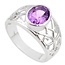 Zilveren ring Amethist - 16,5