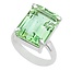 Zilveren ring Groene Amethist - 17,8