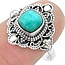 Zilveren ring Amazoniet - 18,1