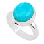 Zilveren ring Amazoniet - 16,9