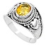Zilveren ring Citrien - 17,5