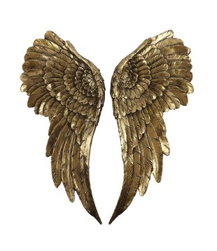 Engelen vleugels antiek goud (set)