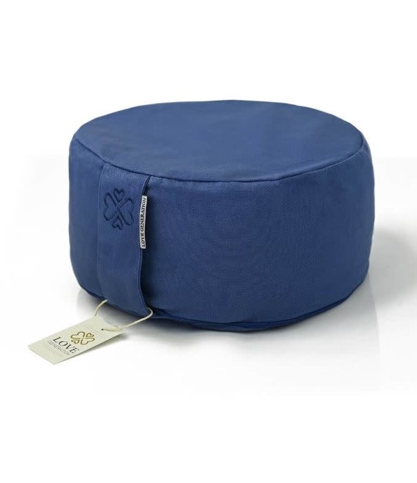 Meditatiekussen Rond | Denim Blue - 100% natuurlijk