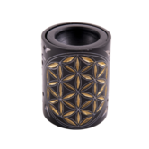 Aromalamp Flower of Life zwart met goud