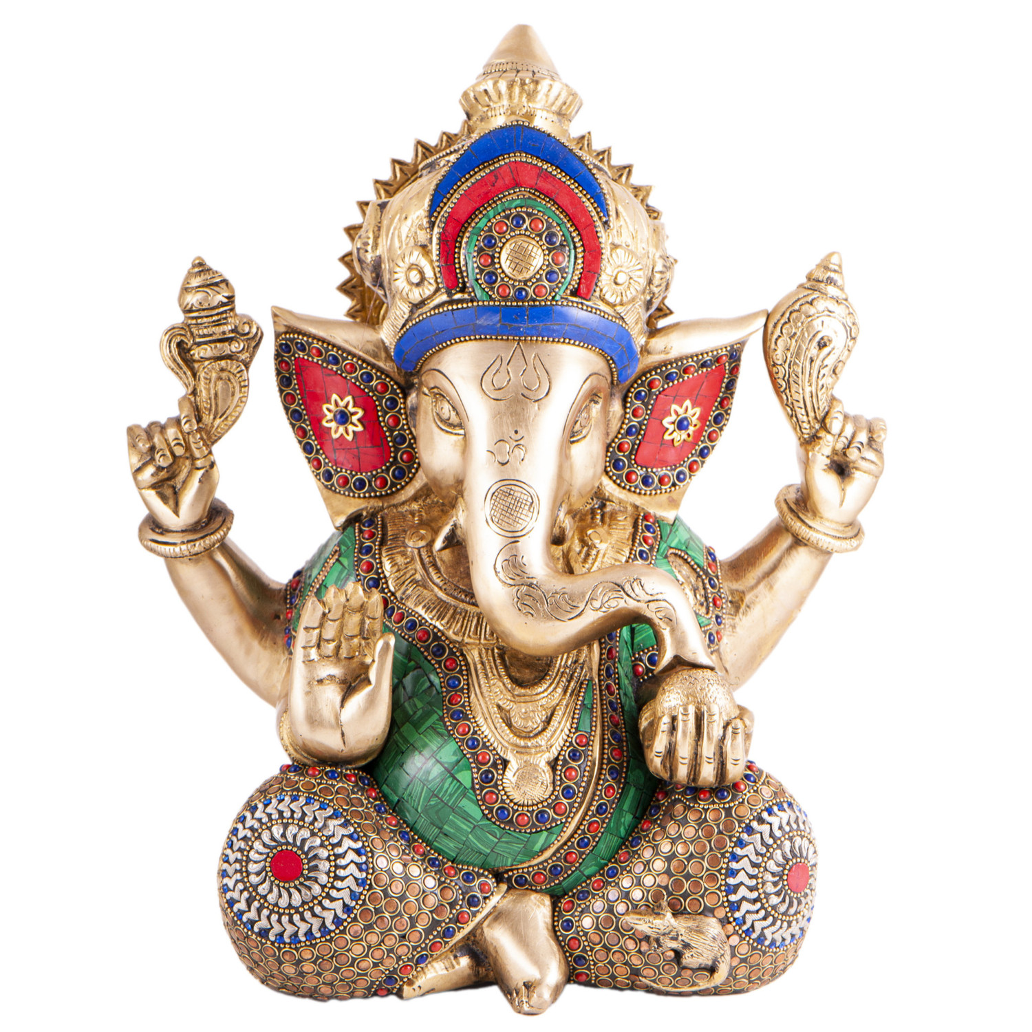 Dood in de wereld Nominaal weekend Ganesha beeld met mozaïek decoratie 30cm - Ananda Nieuwetijdswinkel