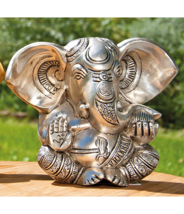 Ganesha silver plated 13 cm