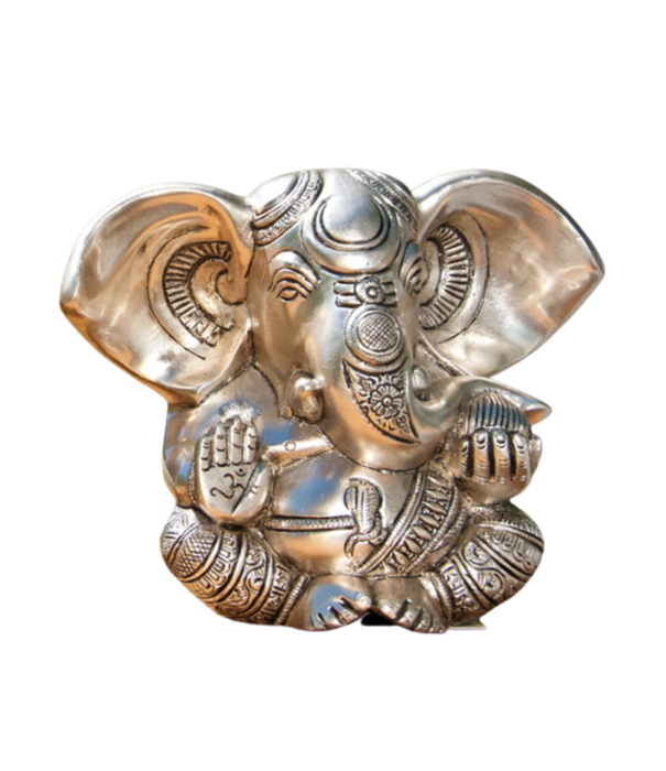 Ganesha silver plated 13 cm