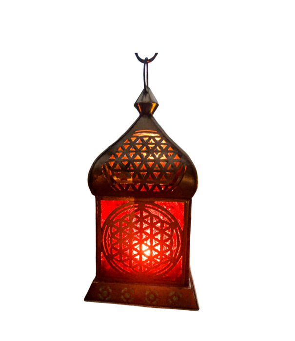 Oriental Light Flower Messing Antique