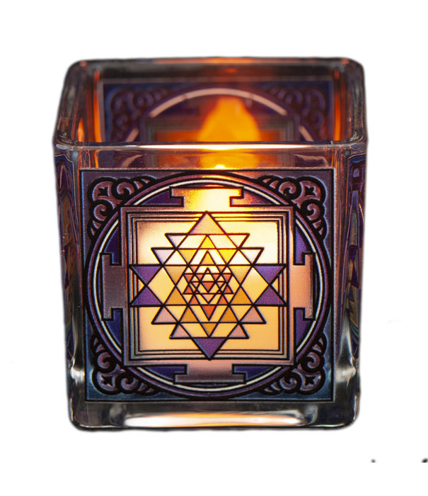 Theelichtglas Shri Yantra