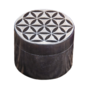 Zwart zeepsteen doosje flower of life