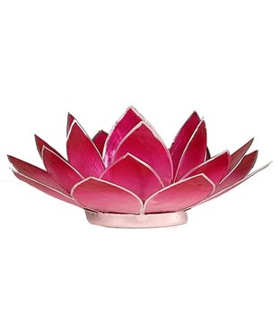 Lotus sfeerlicht roze zilverrand*